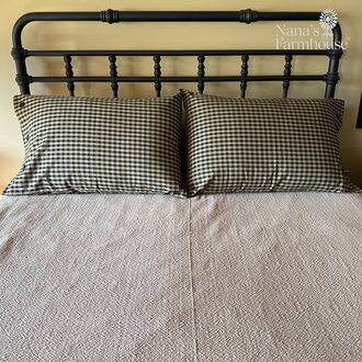 Black and Tan Quarter Check Pillow Sham