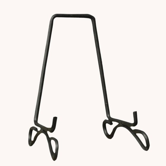 Black Metal Plate Holder - Medium