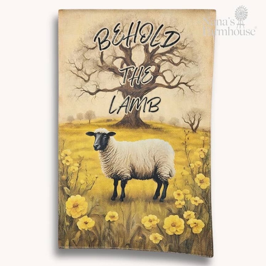 Behold The Lamb Double Sided Garden Flag - 17.25" x 12.5"