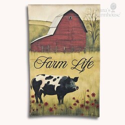 Farm Life Pig Garden Flag - 17.25" x 12.5"