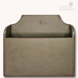 Wall Box Sage Green Over Red - 11" x 13" x 3.5"