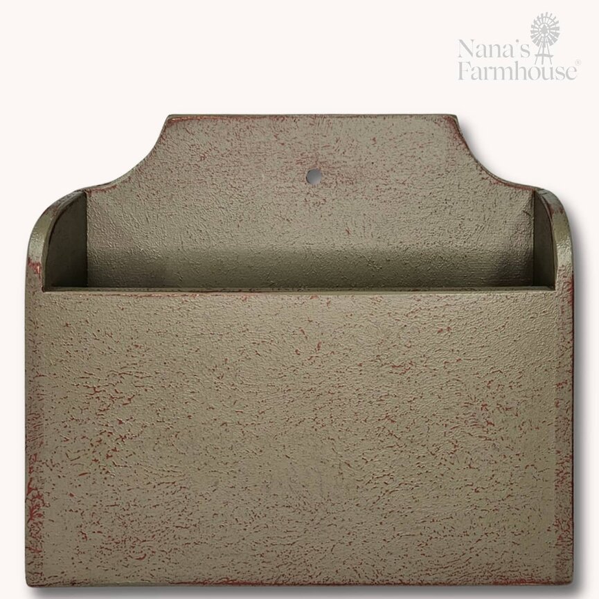 Wall Box Sage Green Over Red - 11" x 13" x 3.5"
