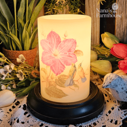 Vintage Clematis Vine Candle Sleeve Vanilla