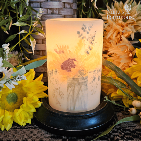 Cut Flower Bouquet Candle Sleeve - Vanilla