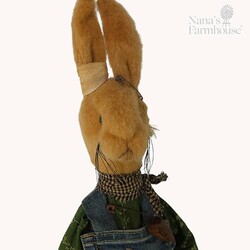 Seamus Rabbit Overalls with Green Clover Shirt - 20"