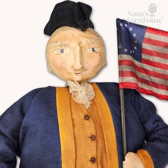 George Washington Doll with Betsy Ross Flag
