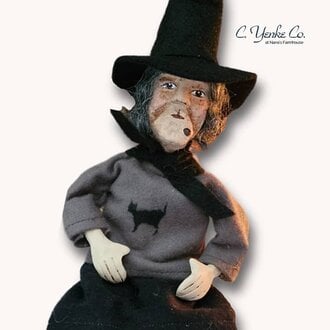 Witch with Red Boots Shelf Sitter  - 11.5"