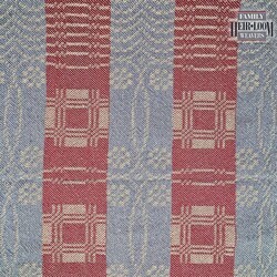 Twill Table Square Whig Rose Denim Blue & Burgundy Stripe - 50" x 50"