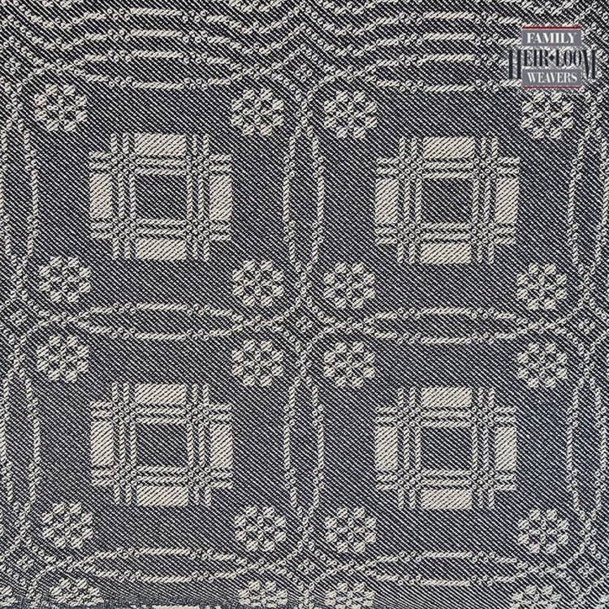 Twill Table Square Whig Rose Black - 50" x 50"