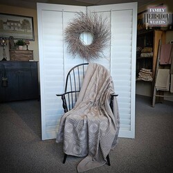 Twill Blanket Throw Whig Rose Linen - 50" x 75"