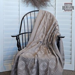 Twill Blanket Throw Whig Rose Linen - 50" x 75"