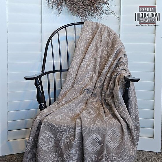 Whig Rose Linen Twill Blanket Throw