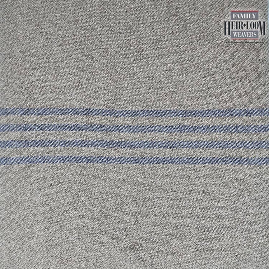 Twill Blanket Throw Sheeps Gray & Thin Denim Blue Stripe - 50" x 75"