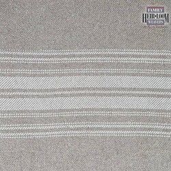 Twill Blanket Throw Sheep's Gray & Linen Stripe 50 x 75