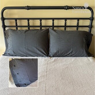 Black Tan Window Pane Pillow Sham