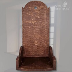 Wall Sconce Combed Stain Rounded Top Prim Red - 16" x 8.5" x 6.5"