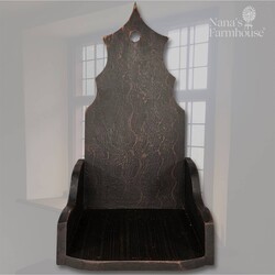Wall Sconce Combed Stain Black over Red - 15.5" x 8.5" x 6.5"