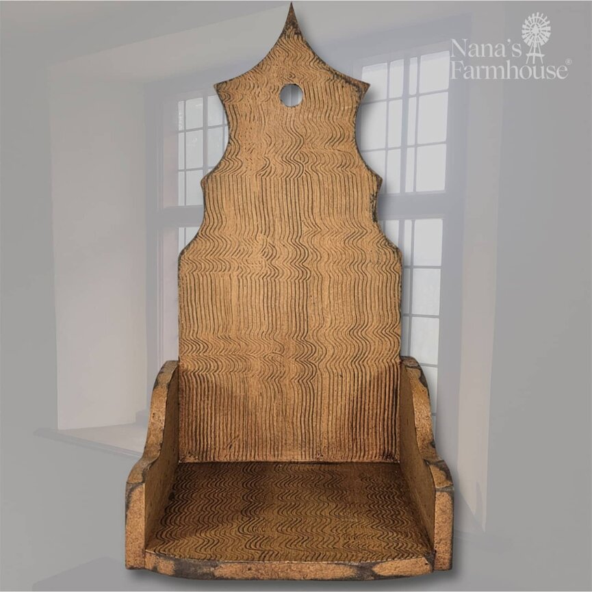 Wall Sconce Combed Stain Mustard over Black - 15.5" x 8.5" x 6.5"