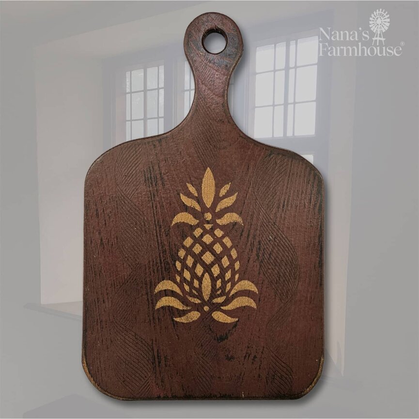 Candle Paddle with Pineapple Prim Red Large - 17.5" x 11"