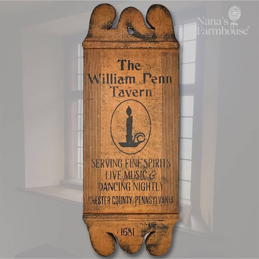 The William Penn Tavern Sign Pumpkin - 31.5" x 12"