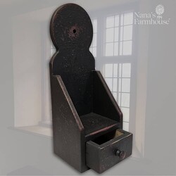 Sconce with Drawer Round Top - 14.5" x 5.5" x 5"