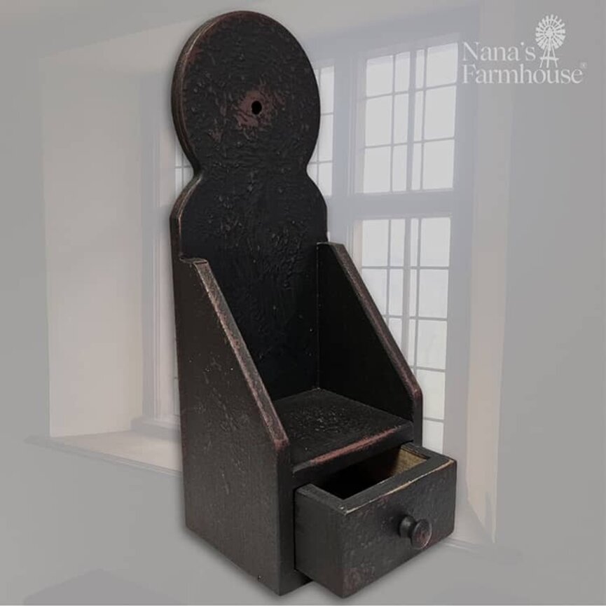 Sconce with Drawer Round Top - 14.5" x 5.5" x 5"