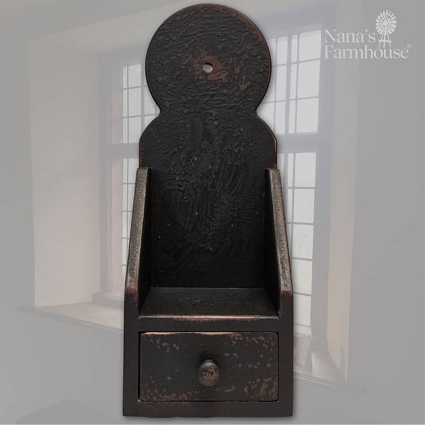 Sconce with Drawer Round Top - 14.5" x 5.5" x 5"