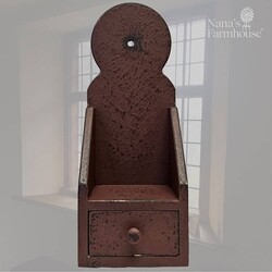 Sconce with Drawer Round Top - 14.5" x 5.5" x 5"