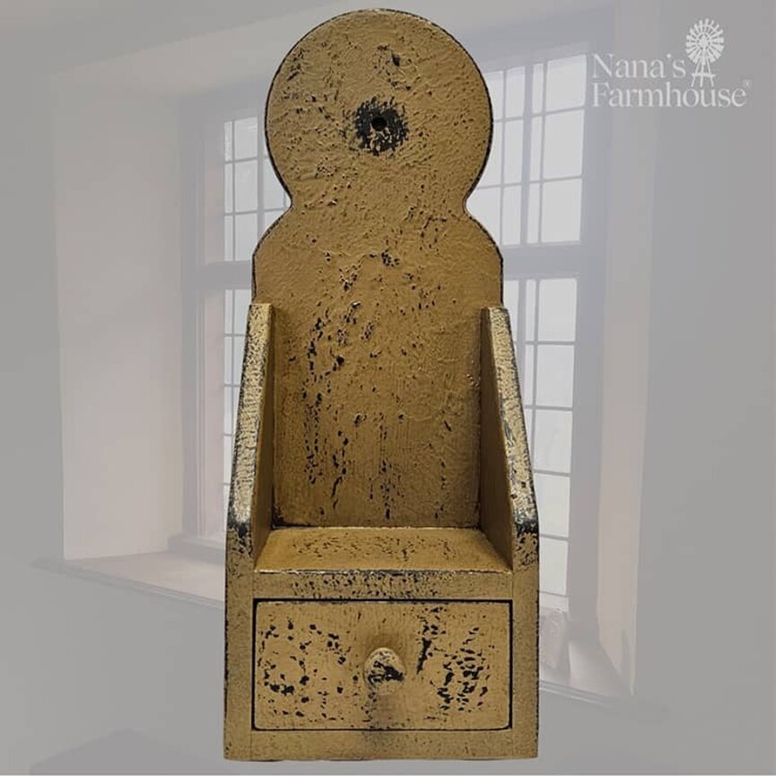 Sconce with Drawer Round Top - 14.5" x 5.5" x 5"