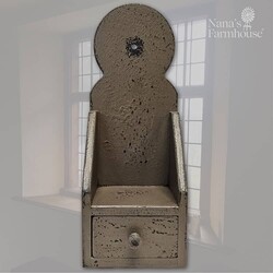 Sconce with Drawer Round Top - 14.5" x 5.5" x 5"