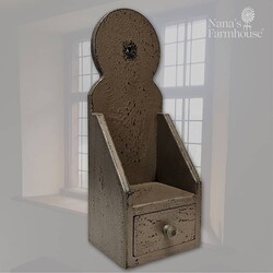 Sconce with Drawer Round Top - 14.5" x 5.5" x 5"