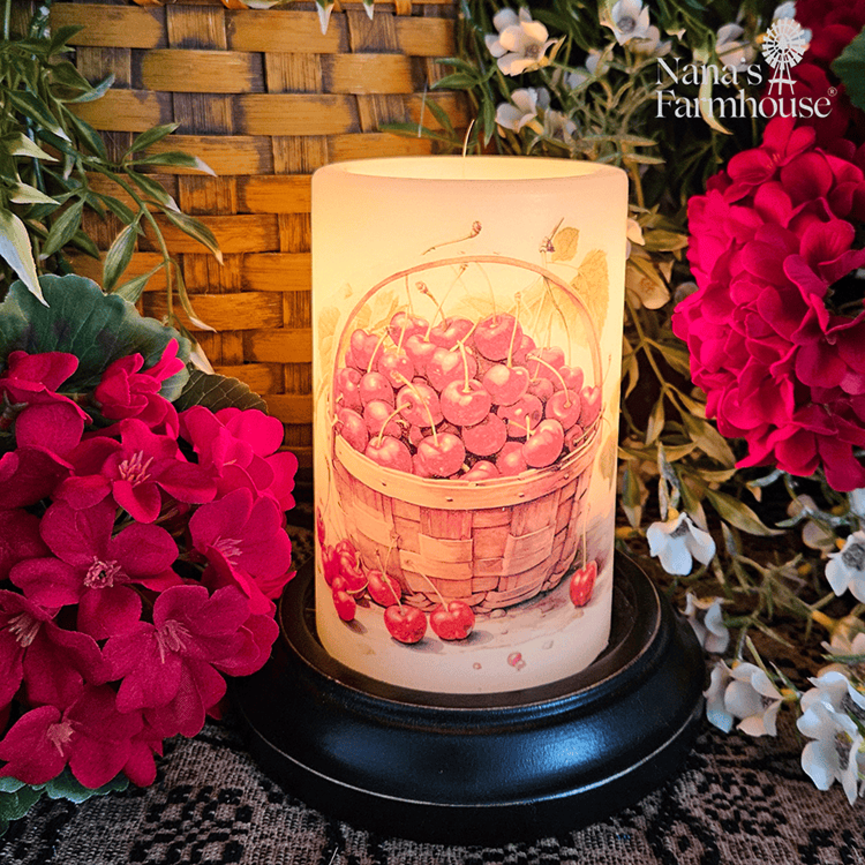 Farmers Market Cherries Candle Sleeve Vanilla