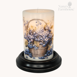 Farmers Market Blueberry Basket Candle Sleeve Vanilla