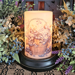 Farmers Market Blueberry Basket Candle Sleeve Vanilla