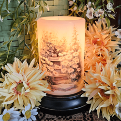 White Daisy Garden Candle Sleeve Vanilla
