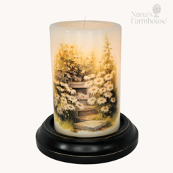 White Daisy Garden Candle Sleeve Vanilla