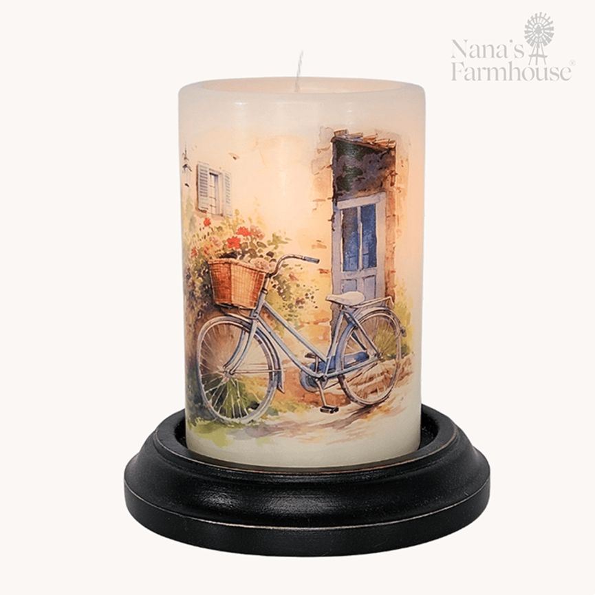CR Designs Blue Bike Multi Candle Sleeve Vanilla