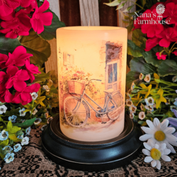 CR Designs Blue Bike Multi Candle Sleeve Vanilla