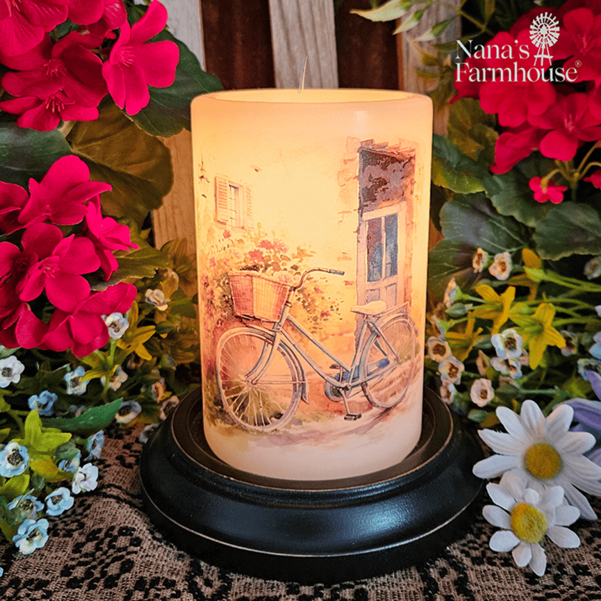 CR Designs Blue Bike Multi Candle Sleeve Vanilla