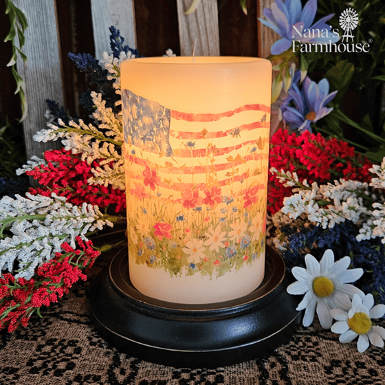 Prairie Flag Candle Sleeve - Vanilla