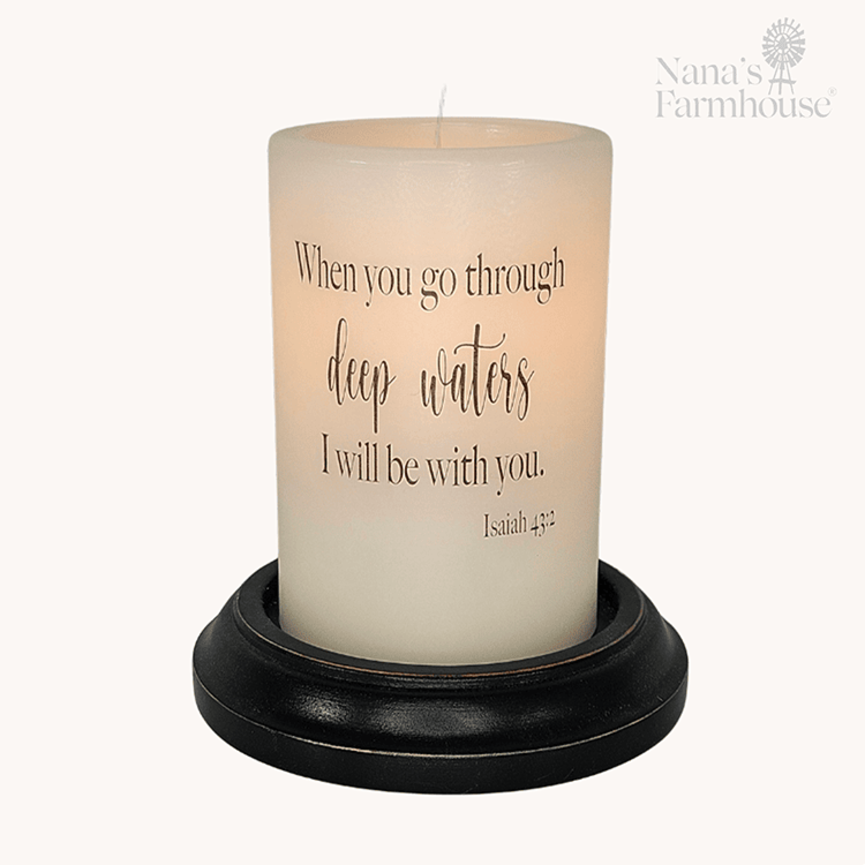 Through Deep Waters Candle Sleeve Vanilla