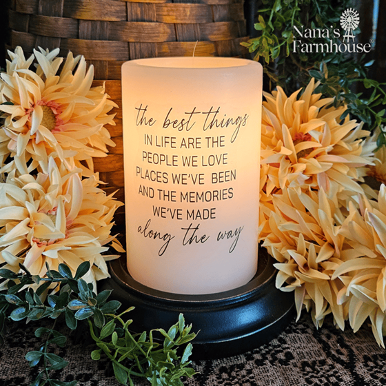 Best Things In Life Candle Sleeve - Vanilla