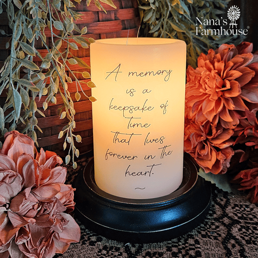 Memory Keepsake Time Candle Sleeve Vanilla