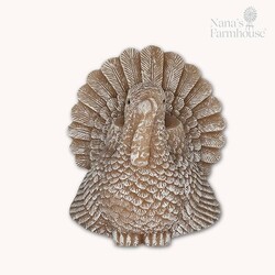 Turkey Shaped Moving Flame LED Candle - 5" x 5"