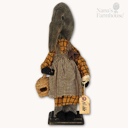 Hilda Girl Crow Mustard Plaid Dress with Bee Skep - 16.5"