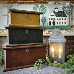 Three Stacking Wooden Boxes - 21" x 17" x 8"