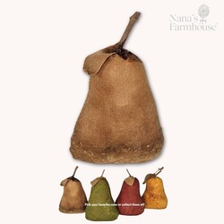 Primitive Pear Weighted Base Grunged Muslin with Cinnamon - 5.5" x 3.25"