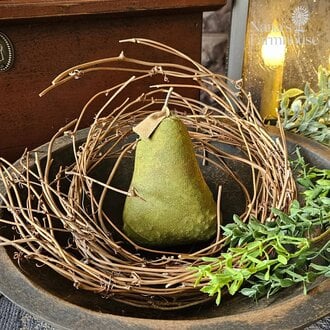 Green Primitive Pear Weighted Base with Cinnamon