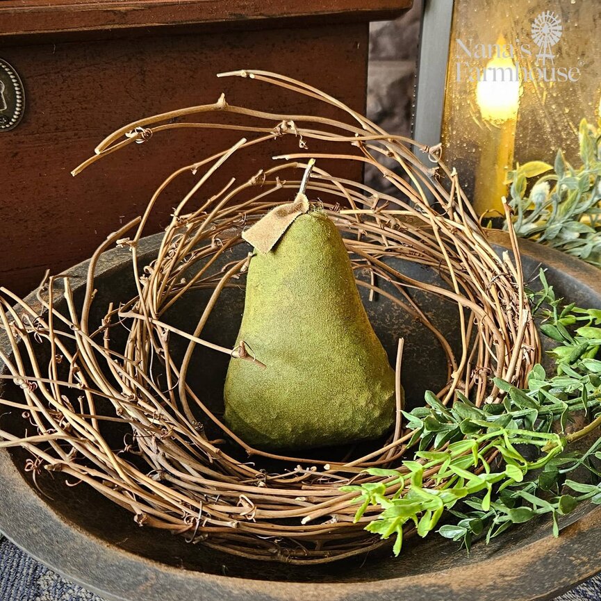Primitive Pear Weighted Base Green with Cinnamon - 5.5" x 3.25"