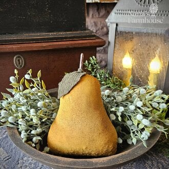 Mustard Primitive Pear Weighted Base Mustard/W Cinnamon 7.5 T x 5 W